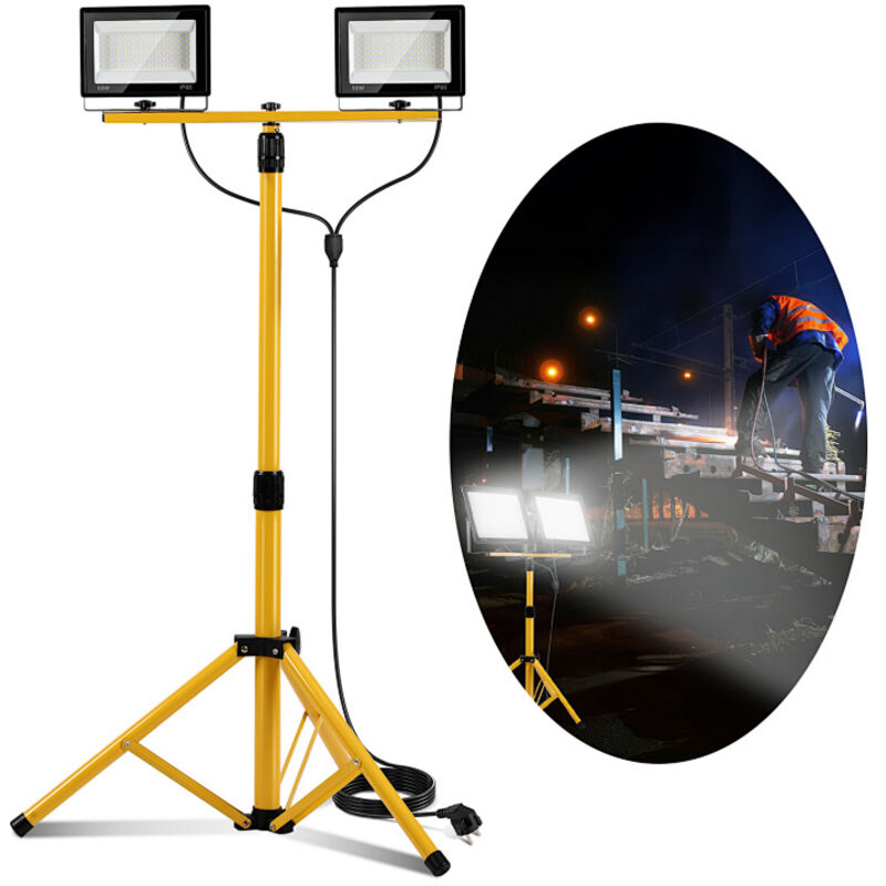 TolleTour Projecteur LED 50W, éclairage floodlight extérieur, projecteur de chantier étanche IP66, lumière blanc froid