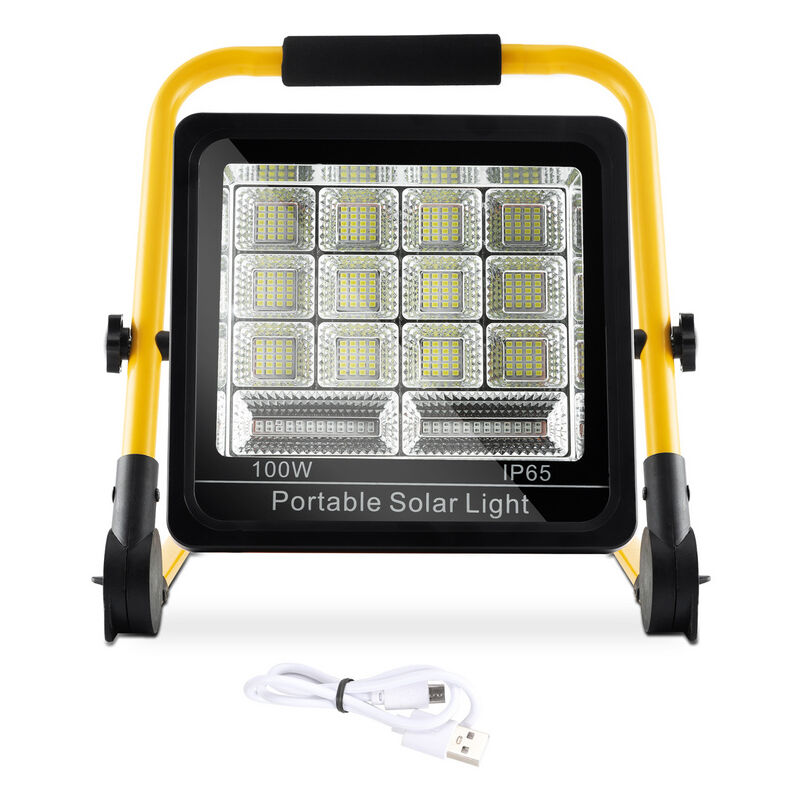 Tolletour - Projecteur led Rechargeable 100W Batterie 6600mAh Camping Bricolage usb Lampe Rechargeable