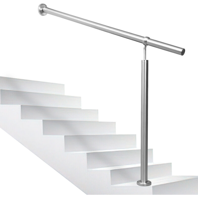 Tolletour - Rampe d'escalier Main Courante pour Escalier Extérieu intérieur extérieur entrée Maison Fixation Mur Angle réglable Matériel Montage