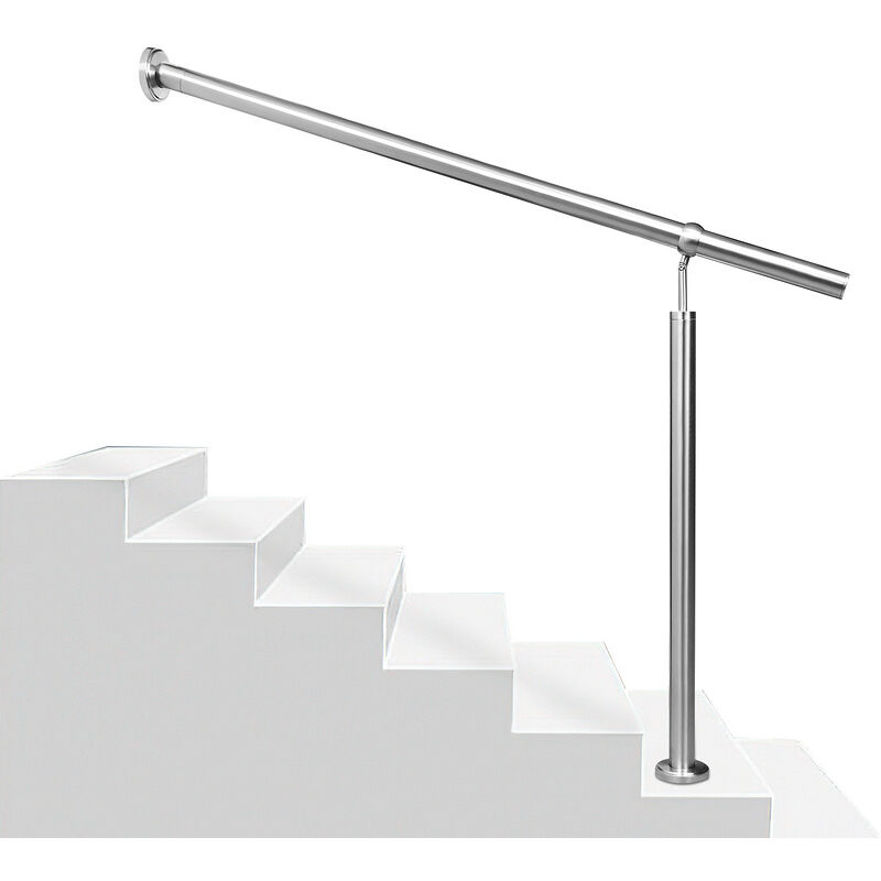 TolleTour Rampe Escalier Inoxydable Main Courante en Rampe d'escalier pour Escalier Extérieu/intérieur Angle réglable Fixation Mur 80cm