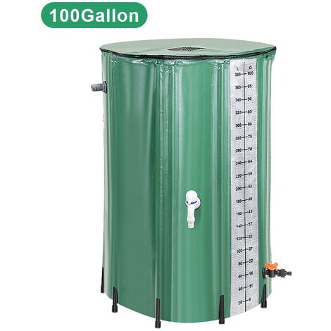 TolleTour Réservoir souple, récupérateur d'eau de pluie pliable - 380 L - Vert - Vert