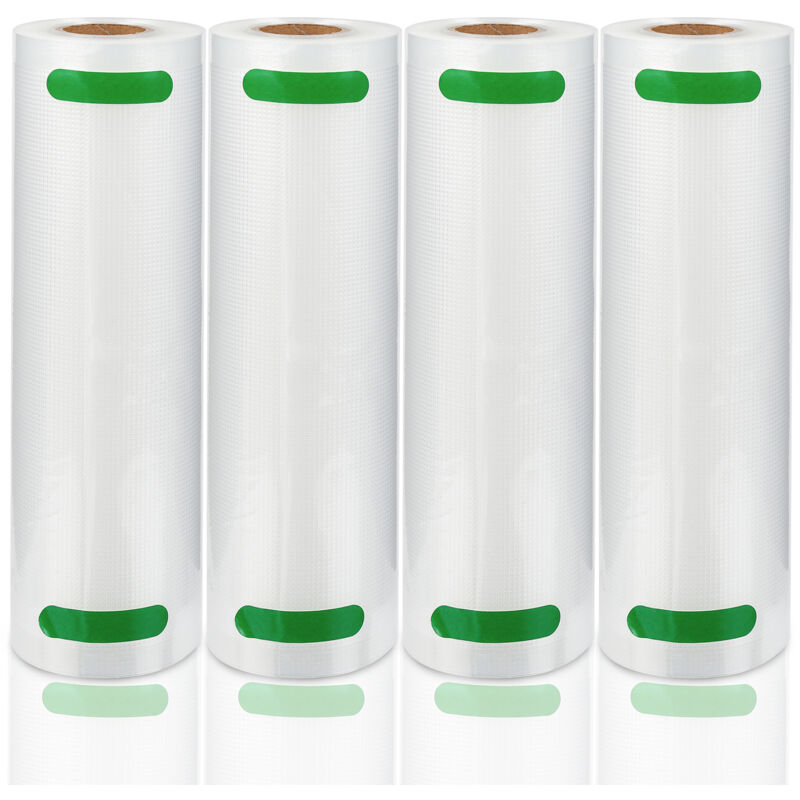 Tolletour - Rouleaux sous vide.Sacs sous Vide Alimentaire 4 Rouleaux. 20 x 600 cm pour Appareil de Mise sous Vide. Réfrigérateur. Réutilisable