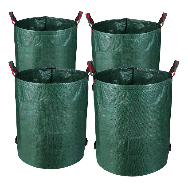 Tolletour - Sacs à déchets de jardin xxl Sacs à gazon Conteneur Gazon Sacs à feuilles 272L Sacs à déchets de jardin Premium 4X
