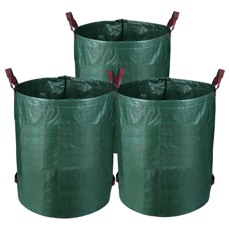 Tolletour - Sacs à déchets de jardin xxl Sac à gazon Conteneur Gazon Sac à feuilles 272L Sacs à déchets de jardin Premium 3X
