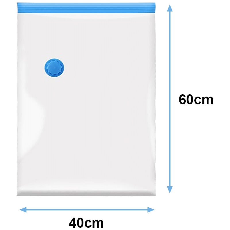 Hengda Sac Housse de Rangement 40x60cm Lot de 10 Sacs de Rangement sous Vide sous Vide avec Pompe - Bleu