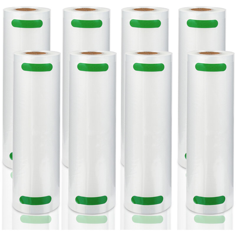 Tolletour - Rouleaux sous vide,Sacs sous Vide Alimentaire 2-8 Rouleaux, 20 x 600 cm pour Appareil de Mise sous Vide, Réfrigérateur, Réutilisable - 8