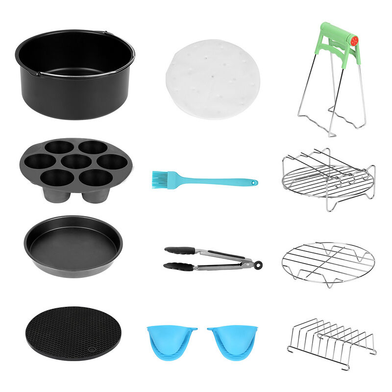 TolleTour Set d'accessoires pour friteuse à air chaud Friteuse à air chaud 12 pièces Moule à pâtisserie 8''