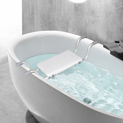 TOLLETOUR SWANEW Siège de bain,Siège de baignoire, Chaise Ajustable Réglable Blanc -Rouge jusqu'à 150Kg 75cm Avec plateau tournant