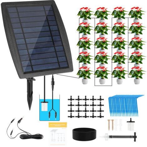TolleTour Solar Bewässerungssystem automatisch Automatische Pflanzenbewässerung für Garten, Balkon & Gewächshaus