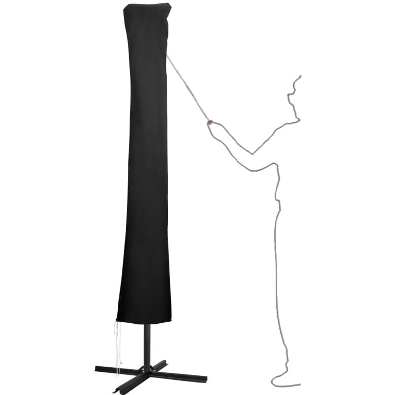 Einfeben 190cm Housse de protection pour parasol housse de protection pour capote housse de parasol, noir