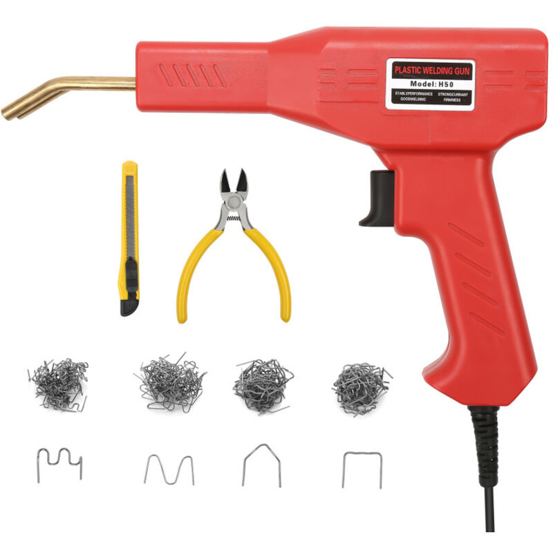 Tolletour - Soudage plastique Machine Agrafeuse Plastique pour Réparation Pare-Chocs et Carrosserie, Pistolet à Souder Soudage Plastique