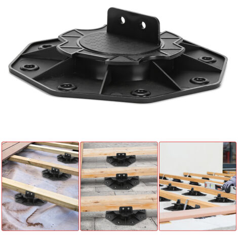 TORANA TolleTour Stelzlager Terrassenfliesen höhenverstellbar 18-30mm Terrassenlager stellfuß für WPC Holz Kunststoff. Terrassen Unterkonstruktion Terrassenplatten 10 Stück