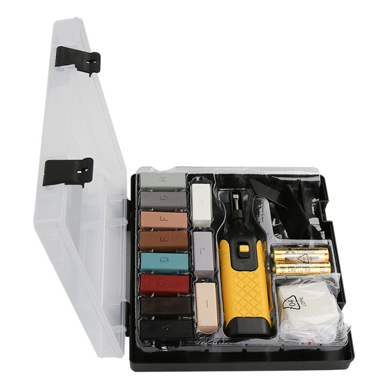 Tolletour - Stratifié Réparation et Carrelage Set bois et carrelage Meubles Remplissage Éraflures Égratignures Taches Bâtons de cire dure, Réparation