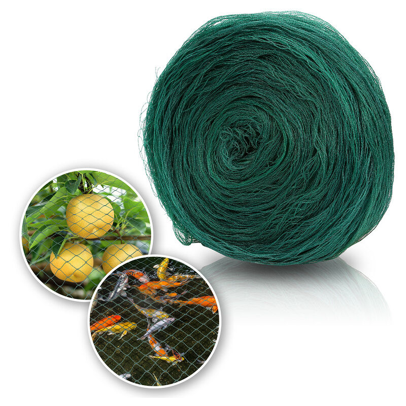 TolleTour Filet d'étang Filet de bassin Filet de jardin vert Filet anti-o Filet de couverture d'étang de jardin Filet maille protéger 2x5M