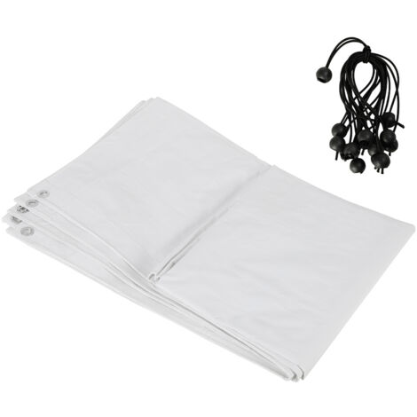 TolleTour Telone in PE per pollaio 3,43 × 2,0 m – Copertura impermeabile e anti-UV con 14 tenditori, ideale per recinti, voliere e conigliere