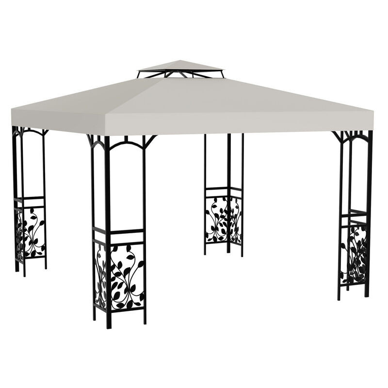 Toile de Rechange Toit de remplacement d'auvent Toit de tente de réception toile de rechange pergola 3x3M Beige - Tolletour