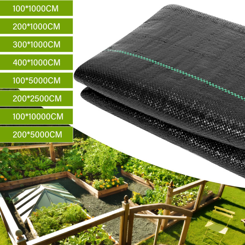 Toiles de Paillage 300x1000cm, tissu anti-mauvaises herbes 100g/m2, 30 m², non-tissé toiles - Tolletour
