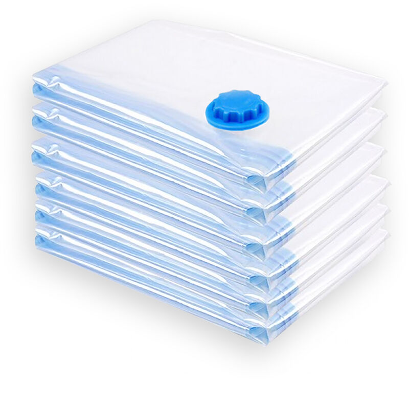 5x Sac de rangement sous vide Housse Aspiration Compression Vêtements 80x100 cm - Tolletour