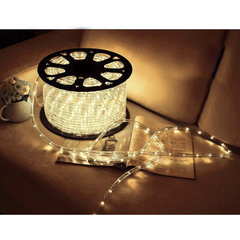 Tolletour - Guirlande lumineuse à led 50M étanche intérieur/extérieur IP44 blanc chaud chaîne lumineuse