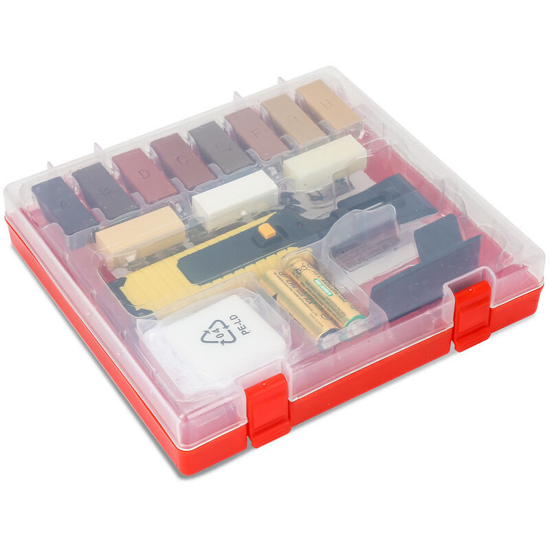 Tolletour - Kit de réparation pour stratifié et parquet avec 11 couleurs de cire dure