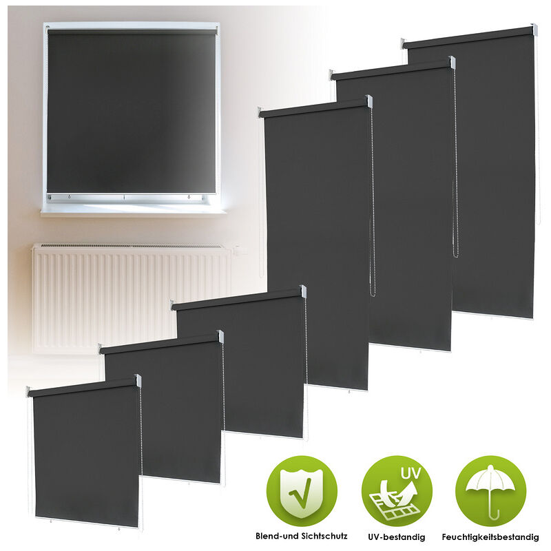 Tolletour - Paravent extérieur rétractable 180x240cm gris anthracite store vertical.pour balcon et terrasse. Pare-soleil. Brise-vu.