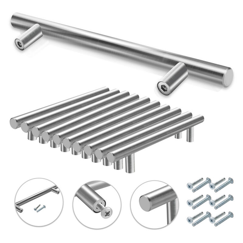 Poignées de meubles Poignées d'armoires Cuisine Poignée d'armoire Salle de bain Poignée de cuisine Bureau 220x160x10MM 50 pièces - Tolletour