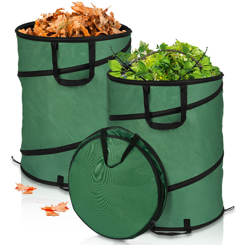 TolleTour Sacs à déchets de jardin Popup avec 3 poignées indéchirables Sac à déchets 170L 2X