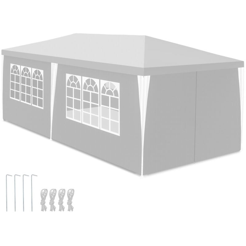 Tolletour - Tonnelle Pavillon Terrasse – Tente de marché et protection solaire pour le jardin. pavillon de fête idéal 3x6m Blanc