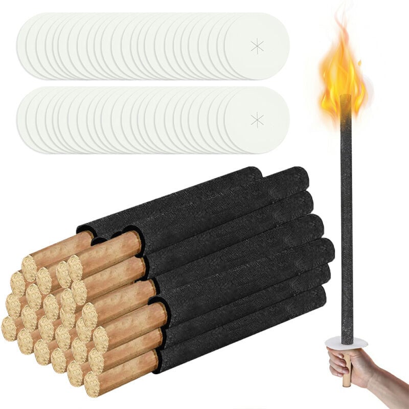 Swanew Torche jardin, lot de 10, lampe huile pour dehors,42cm