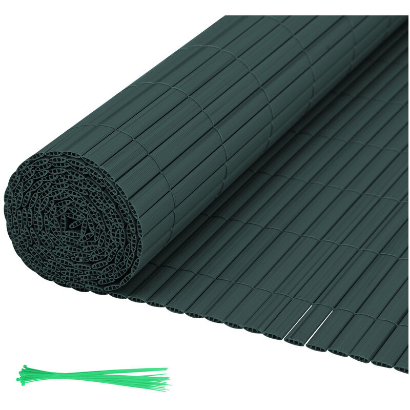 Tubiaz Canisse en pvc Canisse pvc pour jardin balcon terrasse. Balcon clôture brise-vent Vert 140 x 800cm - Tolletour