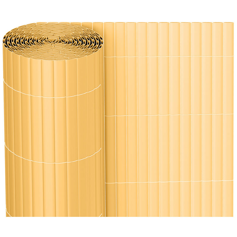 Tubiaz Canisse pvc Brise Vue, Paravent de Jardin, Piscines, Balcon Terrasse, Palissade en pvc Résistant aux uv, Intempéries, Beige 160 x 500 cm