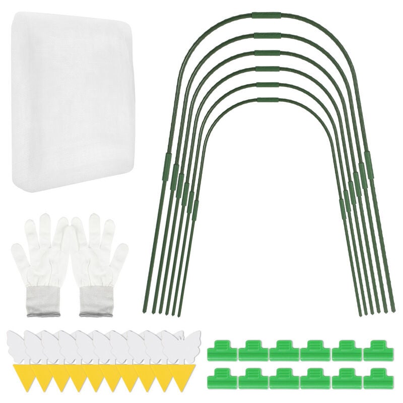 Tunnel de plantes anneau de serre en acier inoxydable pour filet de jardin, tuteurs de jardin pour plantes 3x9m - Tolletour