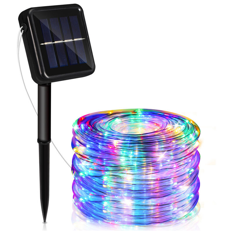 Tuyau lumineux solaire filaire Chaîne lumineuse de jardin led Tuyau lumineux-Multicolore-30m - Tolletour
