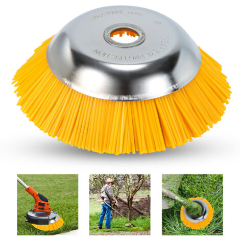 TolleTour Unkrautbürste Sonstiges Rasenmäherzubehör Nylon Nylonbürste Freischneideraufsatz 25.4x200mm Für Motorsense Freischneider