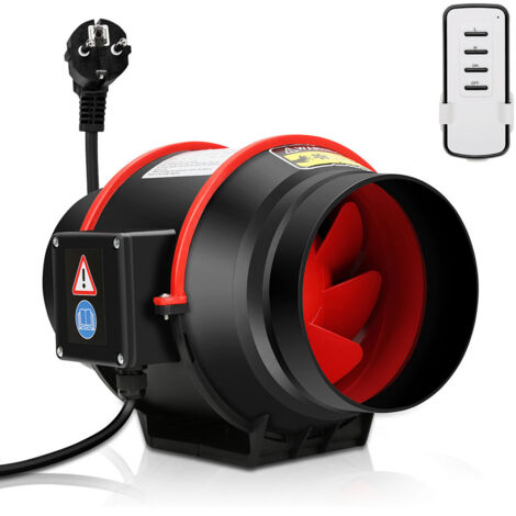 TolleTour Ventilateur de conduit 100 mm ventilateur de salle de bain avec télécommande ventilateur ventilateur mural silencieux ventilateur d'extraction