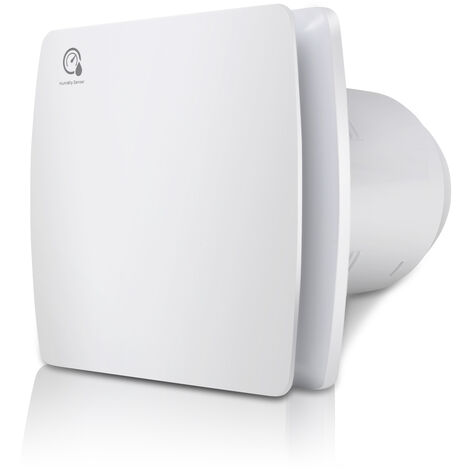 TolleTour Ventilateur de salle de bain Purgeur pour radiateur 100mm Timer - Feuchtesensor - Mit Rückflussleitblech - Blanc