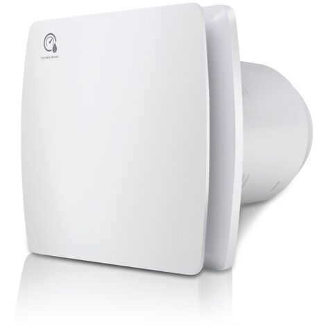 TolleTour Ventilateur de salle de bain Purgeur pour radiateur 150mm Timer - Feuchtesensor - Mit Rückflussleitblech - Blanc