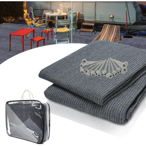 TolleTour Vorzeltteppich 200x200 cm HDPE UV-stabil Wasserdurchlässig Atmungsaktiv für Zelt & Caravan & Picknick