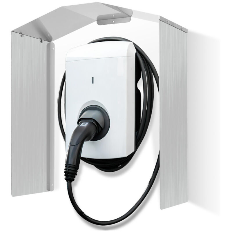 Wallbox Protection contre la pluie en acier inoxydable pour Wallbox - 45 x 40 x 20cm cm Couverture pour station de recharge - Tolletour