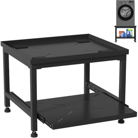 TolleTour Waschmaschinen Untergestell Schwarz Unterbausockel 63x54x45.5cm