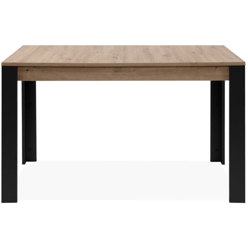 Concept-usine - tolosa - Table extensible 4 à 6 personnes chêne et noir 150x80x75