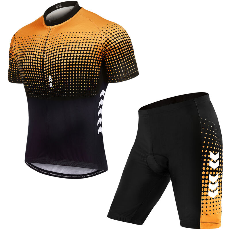 

Ropa de ciclismo de verano Camiseta de ciclismo de carretera / montana Ropa masculina Manga corta de secado rapido,Naranja, M