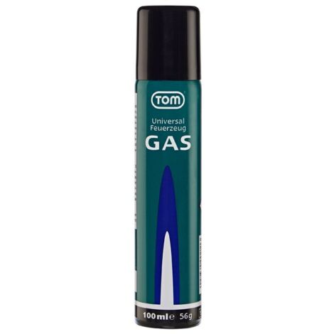 TOM Universal Feuerzeuggas LG-100 - 100 ml Nachfüllgas Feuerzeug Gas Butangas