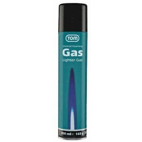 TOM Universal Feuerzeuggas LG-300 - 300 ml Nachfüllgas Feuerzeug Gas Butangas
