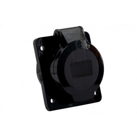 Toma de corriente angular 16A/5P /FE/ negra F7.0132
