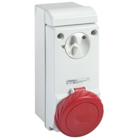 Toma de corriente con enclavamiento Schneider con caja IP65 3PNT 16A 380V 83086