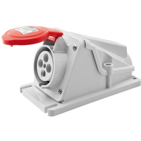 Toma de corriente fija de pared Gewiss 3P+E 16A IP44 380V GW62481