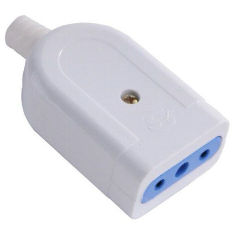 Toma de corriente recta 10A+T Blanco Syntesy 00346