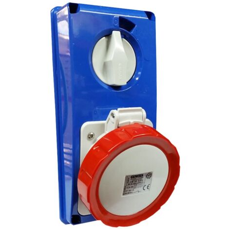 Toma de corriente vertical con enclavamiento Gewiss 3P+N+E 32A IP67 GW66320N