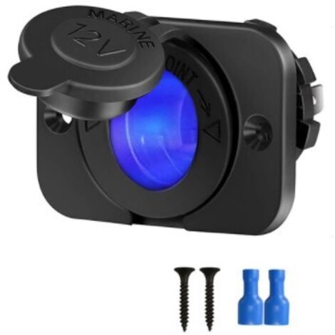 Toma de encendedor de 12-24 V, impermeable, para coche, motocicleta, barco, todoterreno (2 unidades)